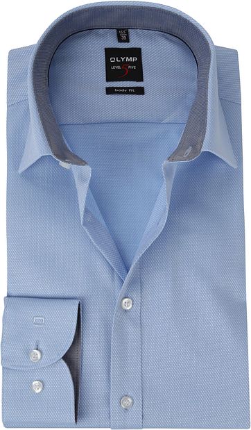 OLYMP Level 5 Shirt Dessin Light Blue
