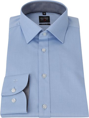 OLYMP Level 5 Shirt Dessin Light Blue