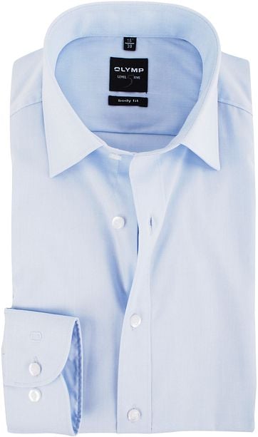 Olymp Level Five Shirt Body-fit Light Blue