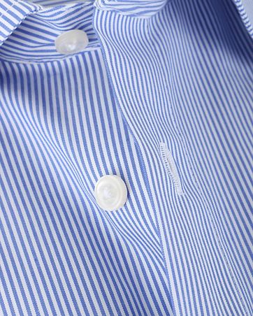 OLYMP Luxor Bügelfrei Hemd Streifen Comfort Fit Blau