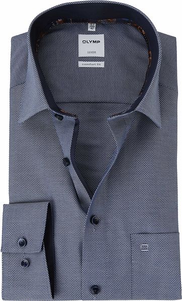 OLYMP Luxor CF Hemd Melange Dunkelblau