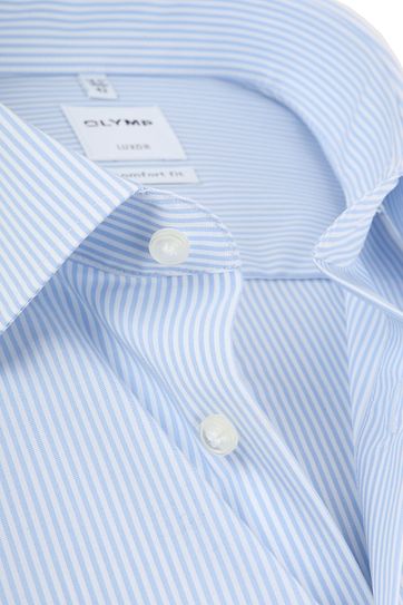 OLYMP Luxor Hemd Comfort Fit Streifen Hellblau