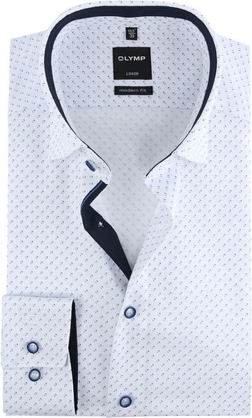 OLYMP Luxor Hemd Design Weiß