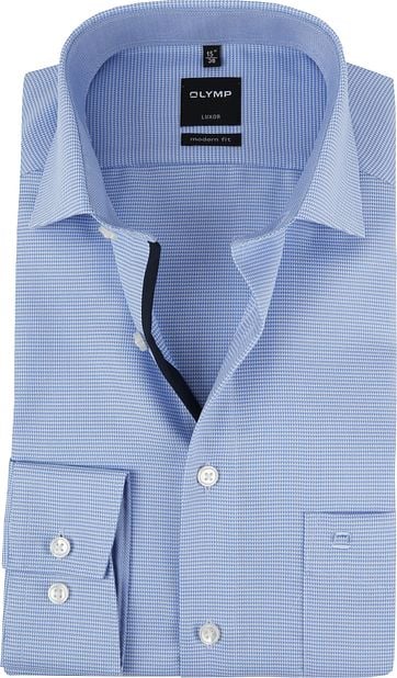 OLYMP Luxor Hemd MF Blau Weiß SL7