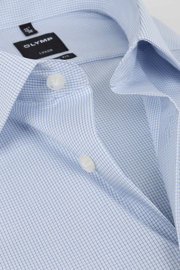 OLYMP Luxor Hemd MF Hellblau Kariert