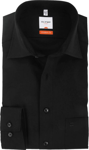 OLYMP Luxor Hemd Schwarz Modern Fit