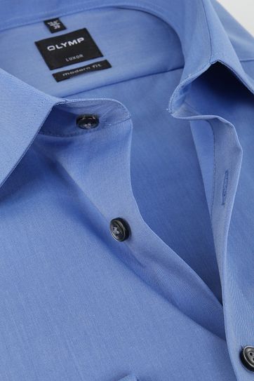 OLYMP Luxor Hemd SL7 Blau Chambray