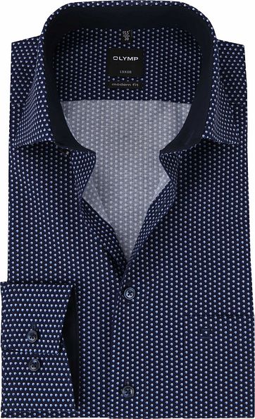 OLYMP Luxor MF Blue Shirt Dessin