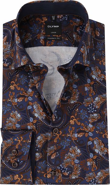 OLYMP Luxor MF Overhemd Bloemen