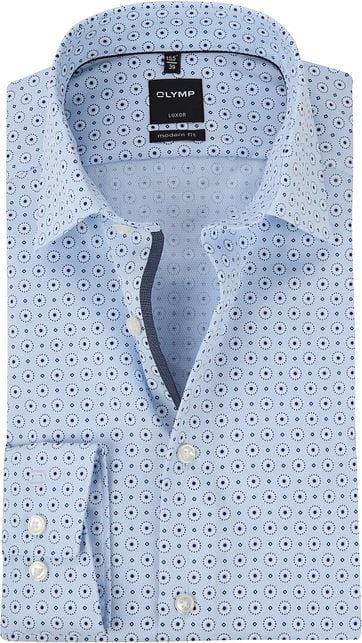 OLYMP Luxor MF Shirt Light Blue Dessin