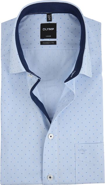 OLYMP Luxor MF Shirt SS Blue