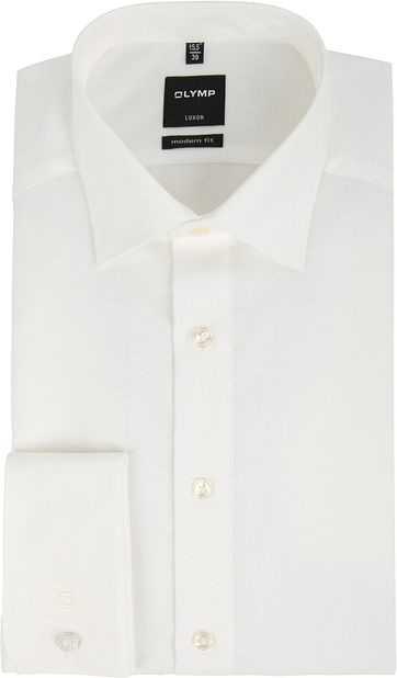 Olymp Luxor Overhemd Dubbelmanchet Ecru olymp kopen in de aanbieding Olymp Luxor Overhemd Dubbelmanchet Ecru olymp kopen in de aanbieding