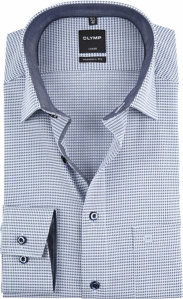 Olymp Luxor Overhemd Mf Blauw Dessin olymp kopen in de aanbieding Olymp Luxor Overhemd Mf Blauw Dessin olymp kopen in de aanbieding