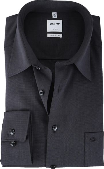 OLYMP Luxor Shirt Antraciet Comfort Fit