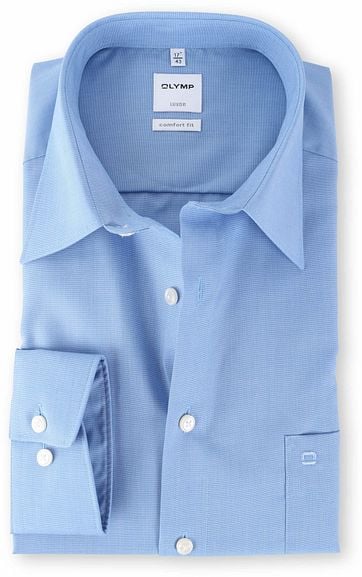 OLYMP Luxor Shirt Blauw Comfort Fit
