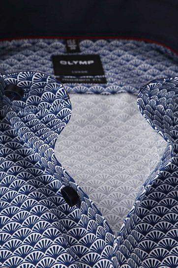 OLYMP Luxor Shirt Blue Dessin MF