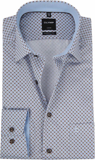 OLYMP Luxor Shirt MF Light Blue Dessin