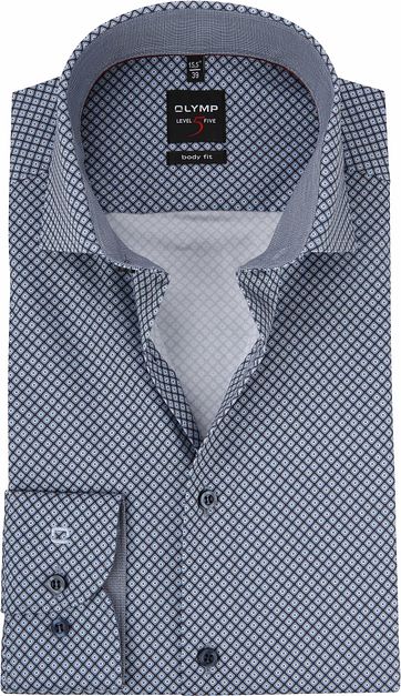 OLYMP Luxor Shirt Navy Dessin