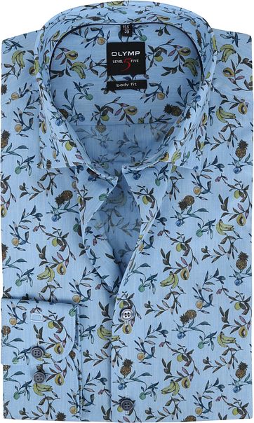 OLYMP Lvl 5 Hemd Obst Blau