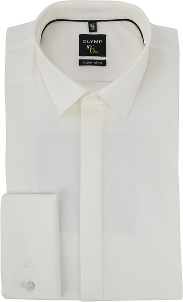 OLYMP No'6 Trouw Overhemd SF Ecru
