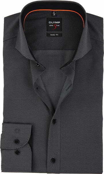 Olymp Overhemd Level 5 Bf Checks Grey olymp kopen in de aanbieding