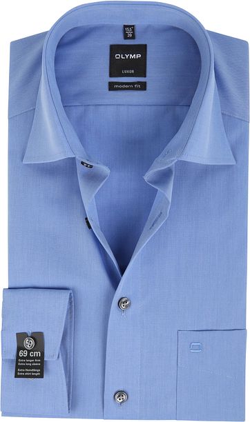 Olymp Overhemd Sl7 Blauw Chambray olymp kopen in de aanbieding Olymp Overhemd Sl7 Blauw Chambray olymp kopen in de aanbieding