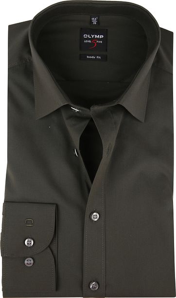 Olymp Shirt Dark Green Body Fit