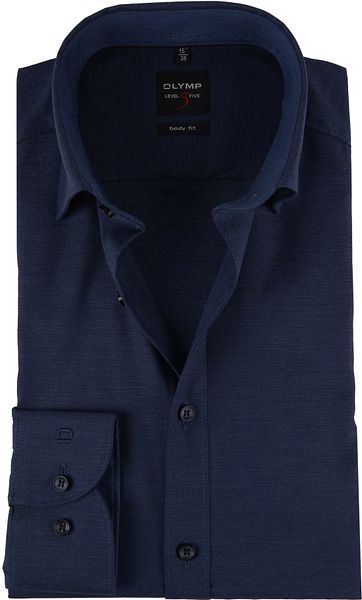 OLYMP Shirt Level 5 BF Dessin Navy