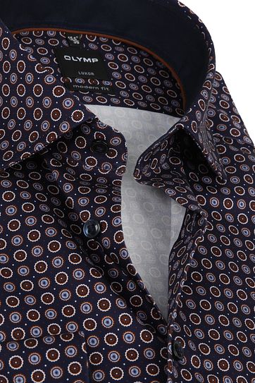 OLYMP Shirt Luxor Design Navy