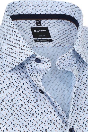 OLYMP Shirt Luxor MF Swoosh Lightblue