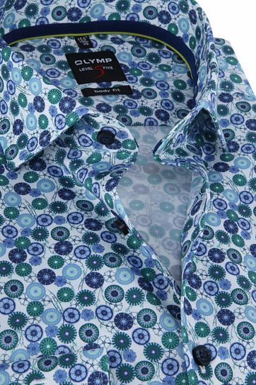 OLYMP Shirt Lvl 5 Green Dessin