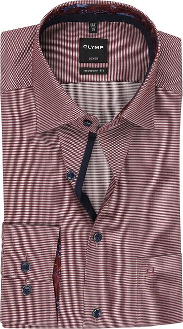 OLYMP Shirt MF Luxor Design Dark Red