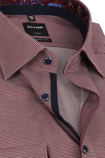 OLYMP Shirt MF Luxor Design Dark Red
