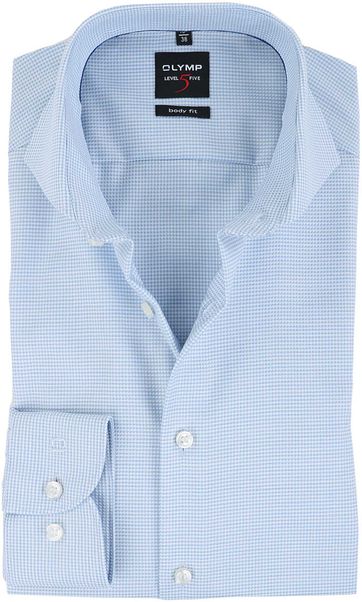 Olymp Shirt Non Iron Blue Dessin Body Fit