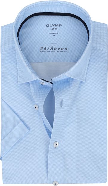 OLYMP SS Shirt Luxor 24/Seven MF Blue