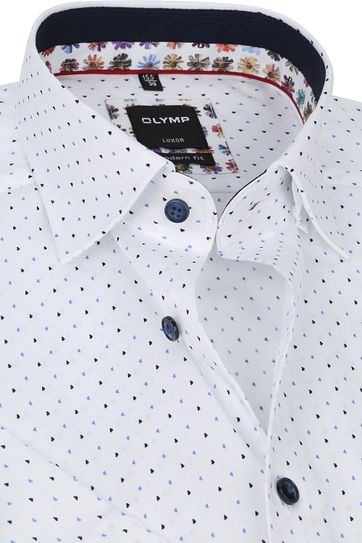 OLYMP SS Shirt Luxor MF Dessin White