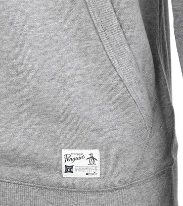 Original Penguin Strickjacke Reißverschluss Grau