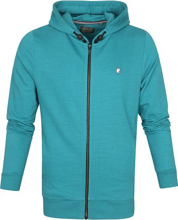 Petrol Cardigan Hooded Green