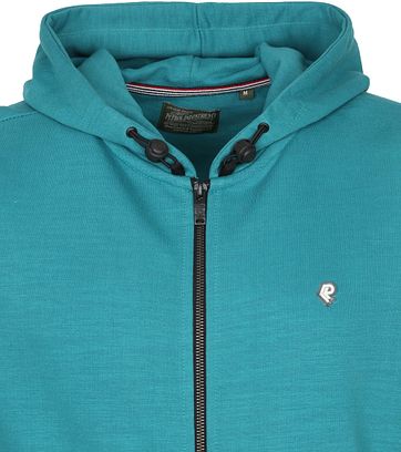 Petrol Cardigan Hooded Green