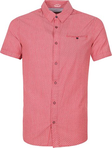 Petrol Casual Shirt Short Sleeves Red