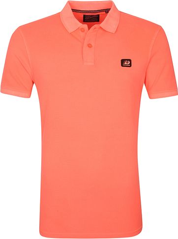 Petrol Poloshirt Neon Orange