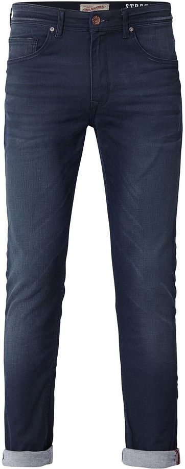 Petrol Seaham Coated Jeans Donkerblauw