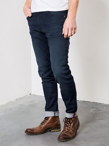 Petrol Seaham Coated Jeans Donkerblauw