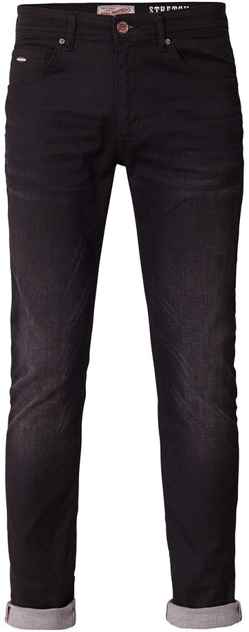 Petrol Seaham Coated Jeans Zwart