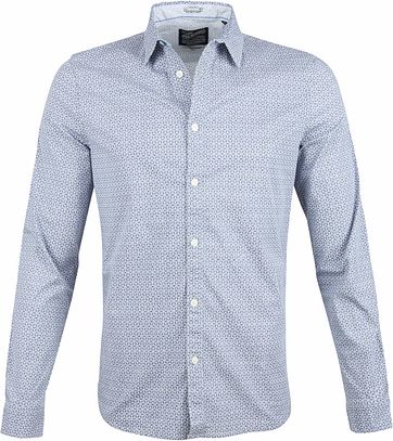 Petrol Shirt Dessin Blau 