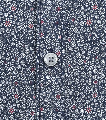 Petrol Shirt Flower Dessin Navy