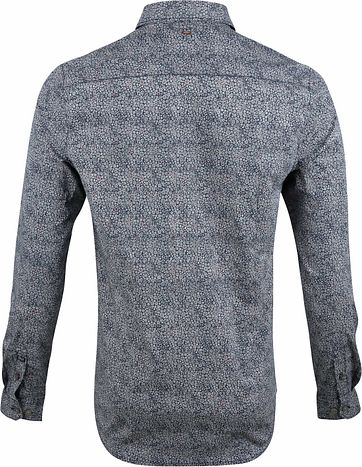 Petrol Shirt Flower Dessin Navy