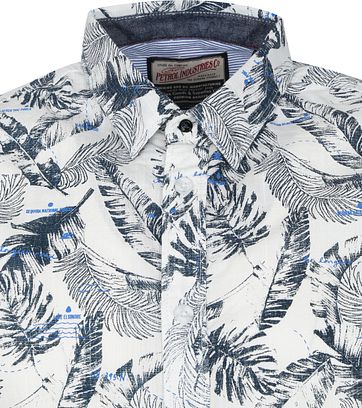 Petrol SS Shirt Flowers Navy