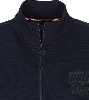 Petrol Strickjacke Collar Navy