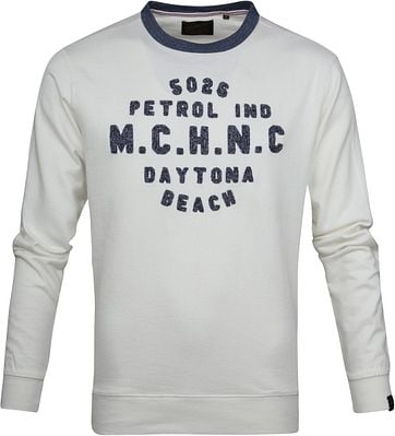 Petrol Sweater Weiß